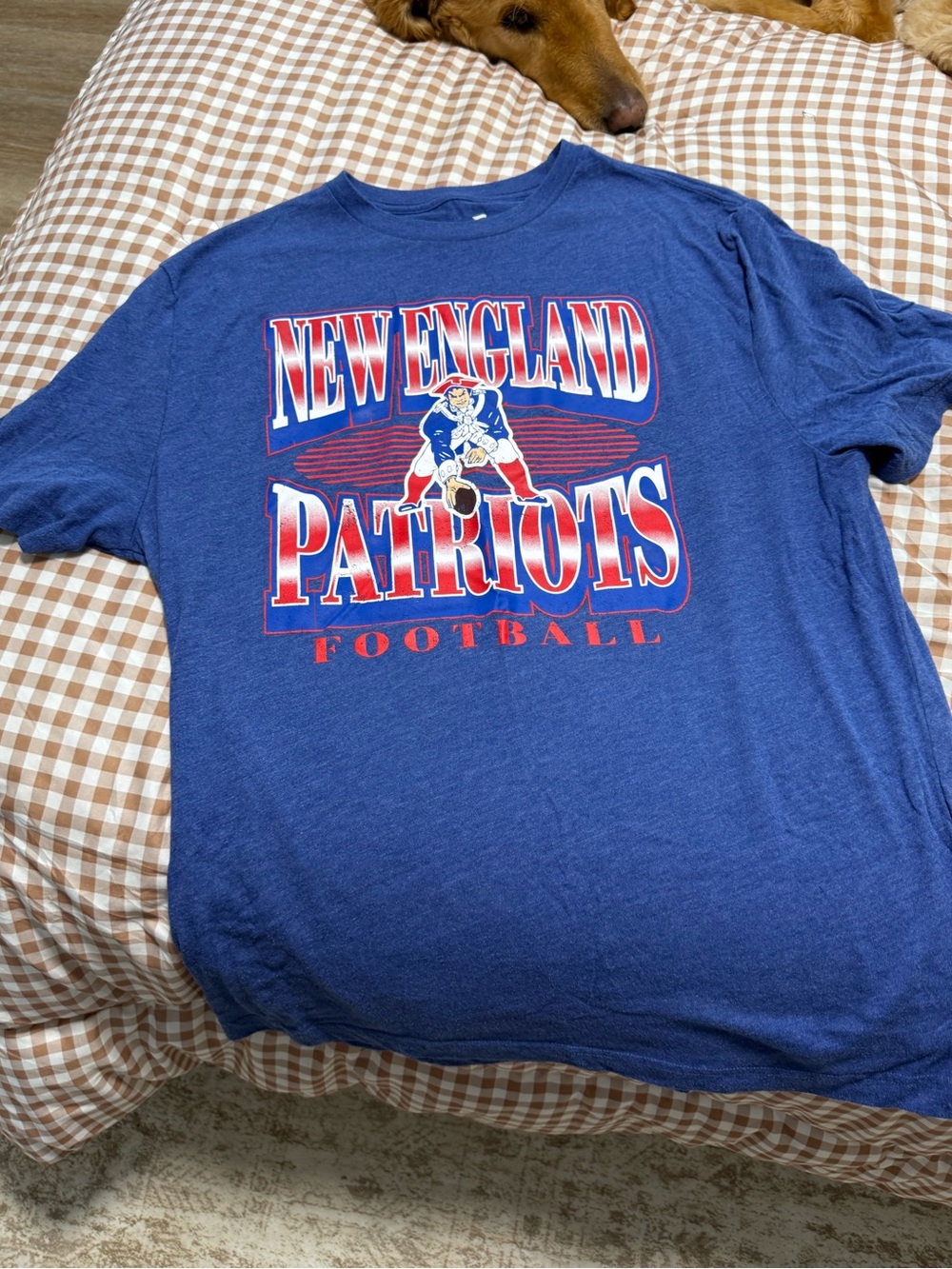 Fanatics Blue New England Patriots Graphic Tee